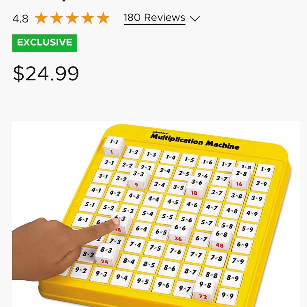 Yellow Multiplication Machine Grid Learning Toy - Picture 3 of 3